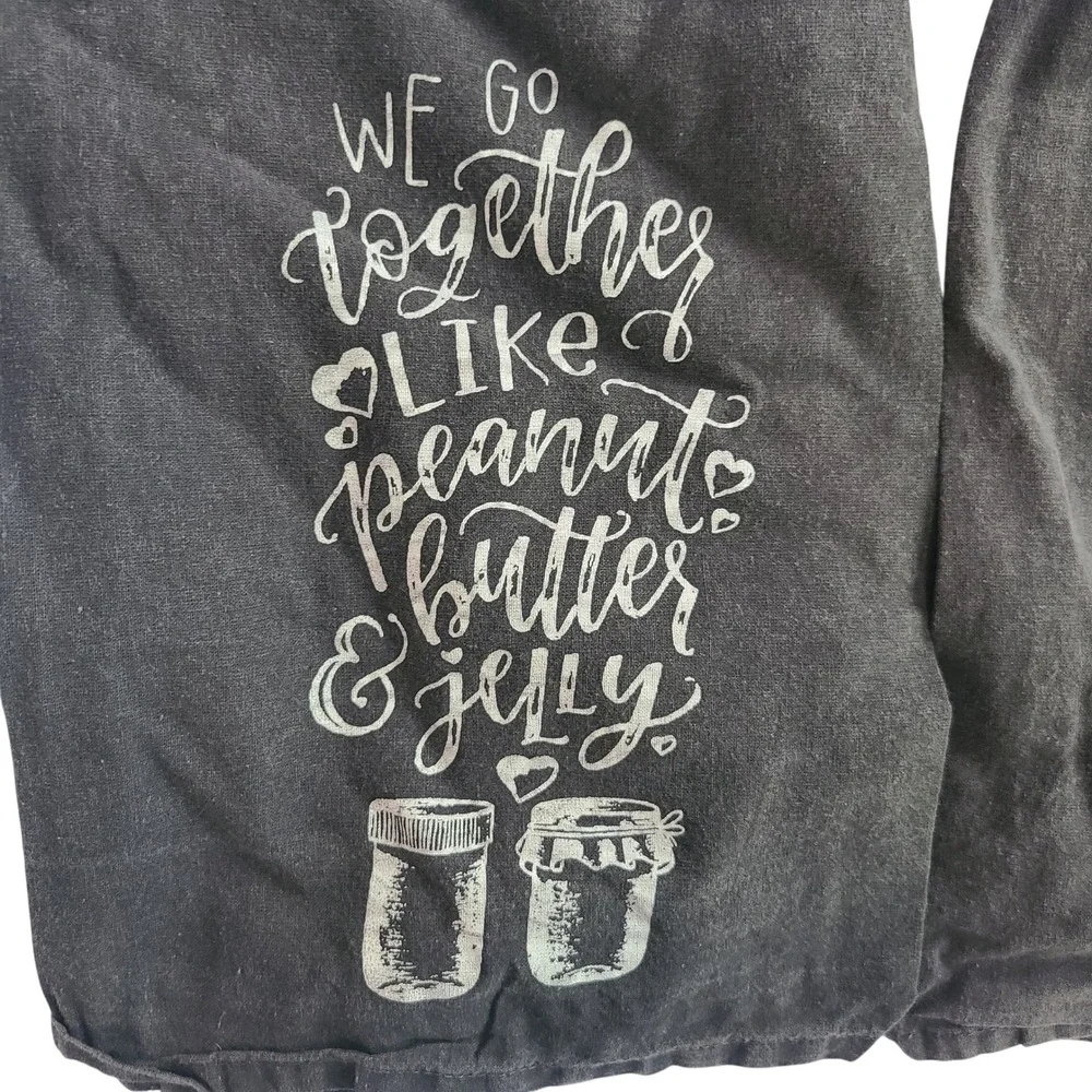 Primitives by Kathy 2pk We Go Together‎ Like PB&J Cotton Dish Towels Grey
